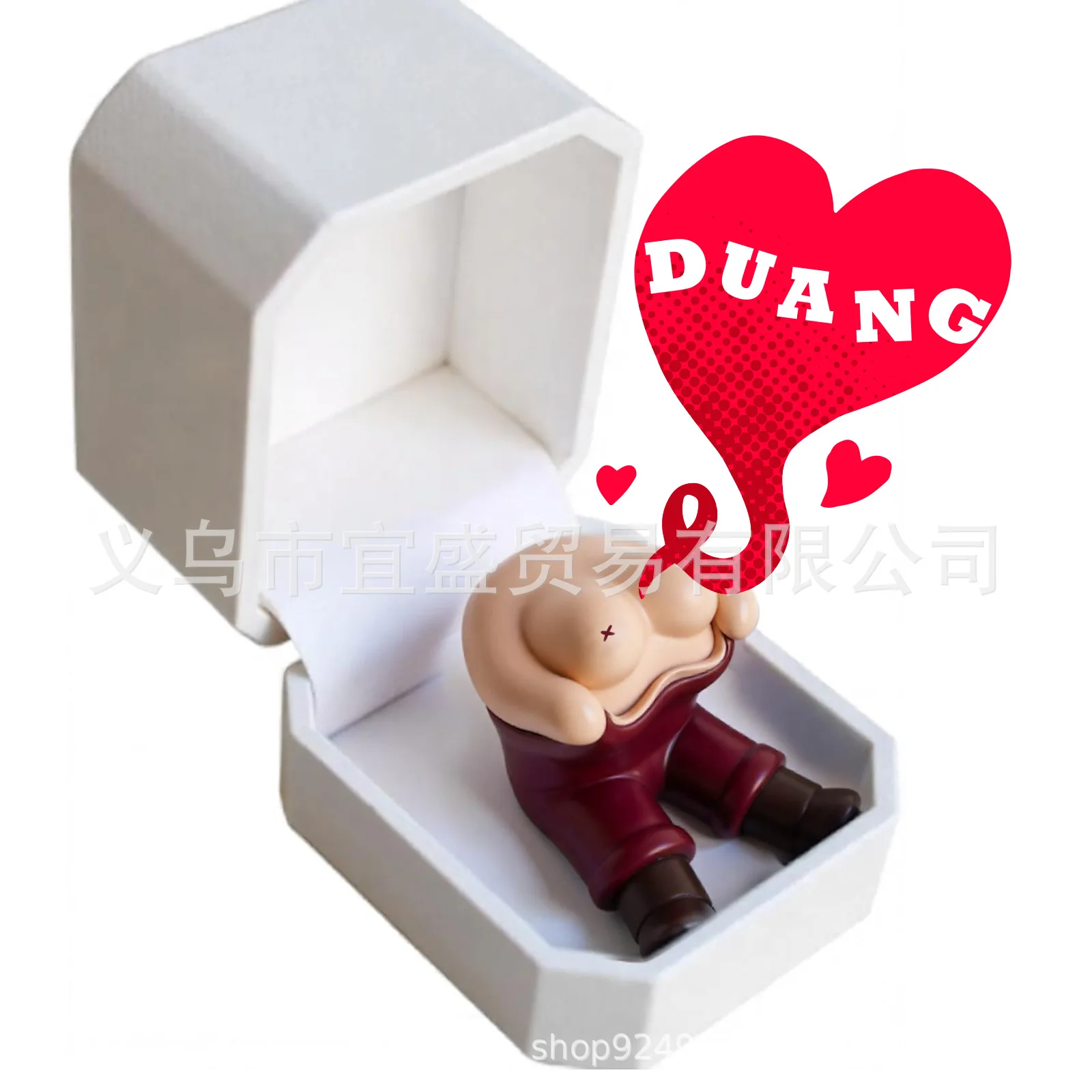 

Valentine's Day Prank Big Breast Ring Box - Resin Woman Decoration for Home & Garden