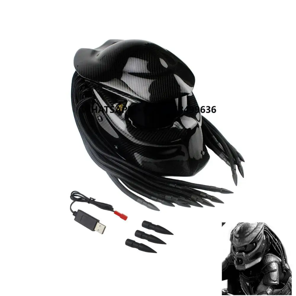 

Motorcycle Carbon Fiber Motorcycle Helmet Full Face Iron Warrior Man Helmet