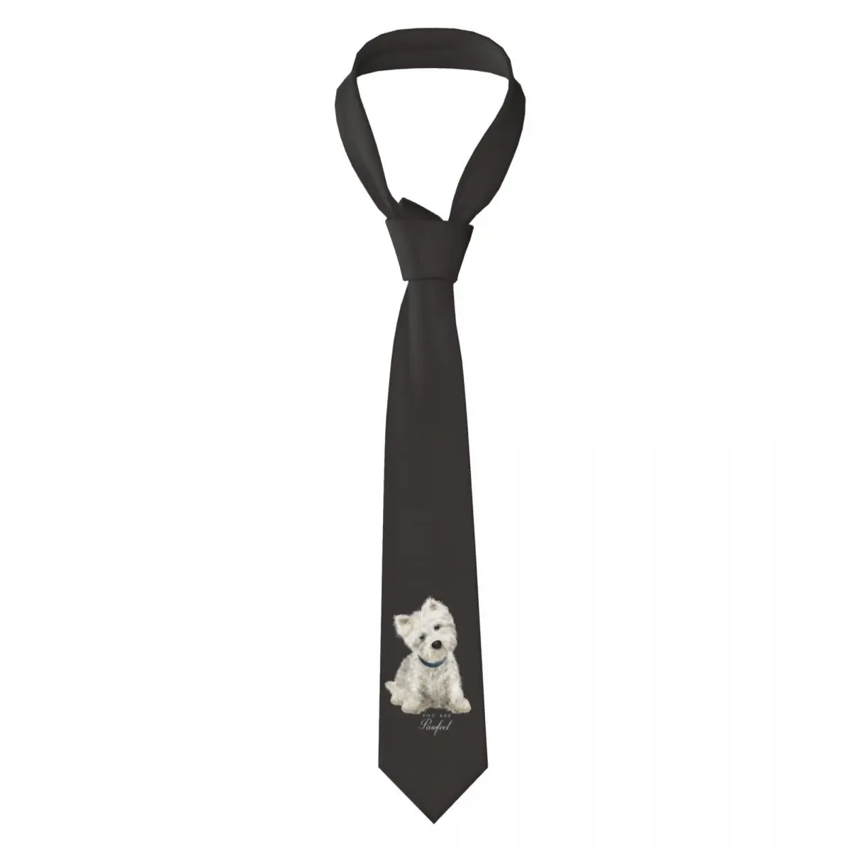 

Custom Men Westie West Highland White Terrier Dog Neck Ties Fashion Tie For Banquet