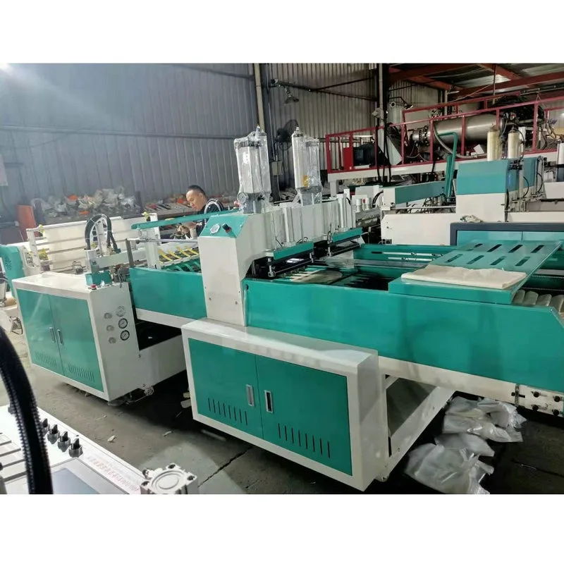 Plastic Bag Making Machine Automatic High Speed T-Shirt Shopping Vest Garbage Poly Bag Sealing Cutting Biodegradable Roll Line