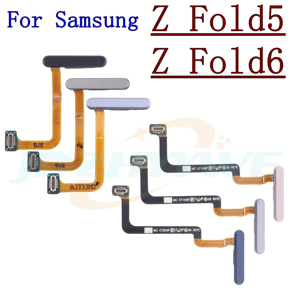 Touch ID Connect Home Button Scanner For Samsung Galaxy Z Fold5 Fold6 Fold 5 6 F946 F956 Fingerprint Sensor Flex Cable Parts