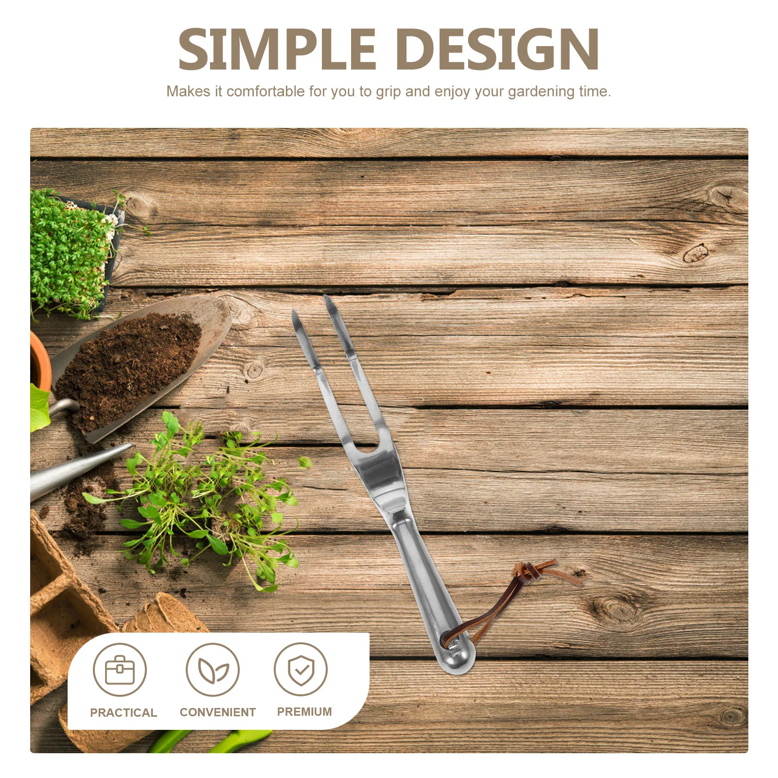 

Garden Hand Rake Mini Cultivator Tool for Flower Planting Lightweight Magnesium Aluminum Alloy Rakes Gardening Accessories Small