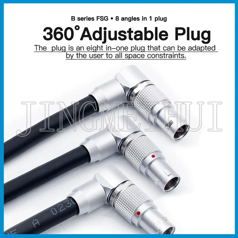 FSG 0B 2 3 4 5 6 7Pin Adjustable Right Angle Male Plug Push-pull Self-Locking Connector For Industrial Camera Sound Video Device