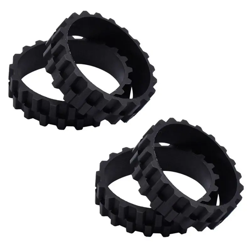 HLZS-4PCS Wheel Tires Skin For Mijia 1C/2C/3C S5 Series/T6/T7 Robot Vacuum Cleaner Wheels Anti-Slip Replacement Parts