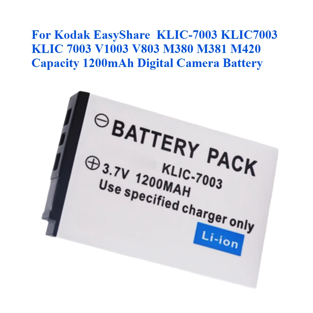 For Kodak AZ651 AZ901 LB-070 LB-015 KLIC-7004 7003 7002 Klic-8000 M1093 V1003 Z612 Z712 V530 V630 M381 M420 Camera Battery