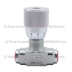 STB G1/4 G3/8 Bi-Directional Flow Restrictor Hydraulic Valve Carbon Steel Flow Control Valve for Hydraulic