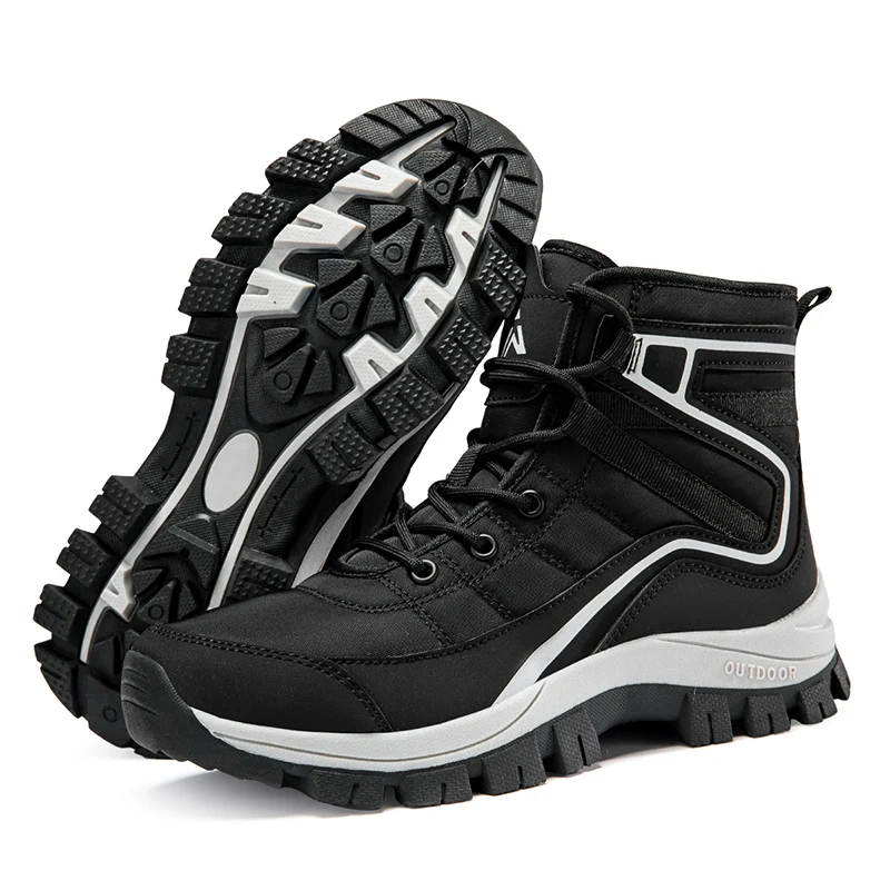 Winter Woman Anti Slip Outdoor Hiking Shoes Women High-Top Trekking Boots Mountain Shoes Plush Warm Snow Boots Dropshipping