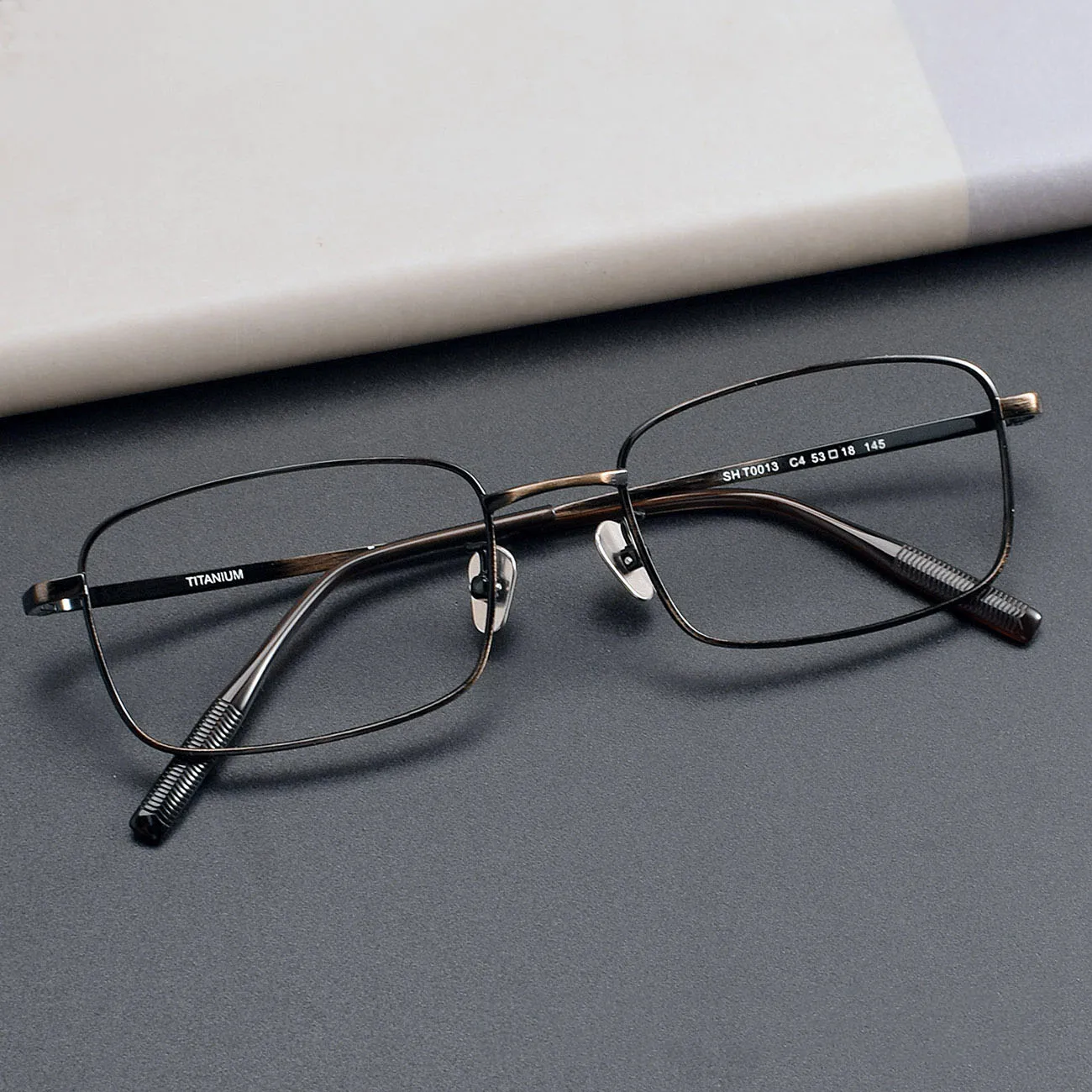 Male Classic Small Rectangle Pure Titanium Myopia Glasses Frame Business Men Ultra- Light Simple Square Optical Spectacles