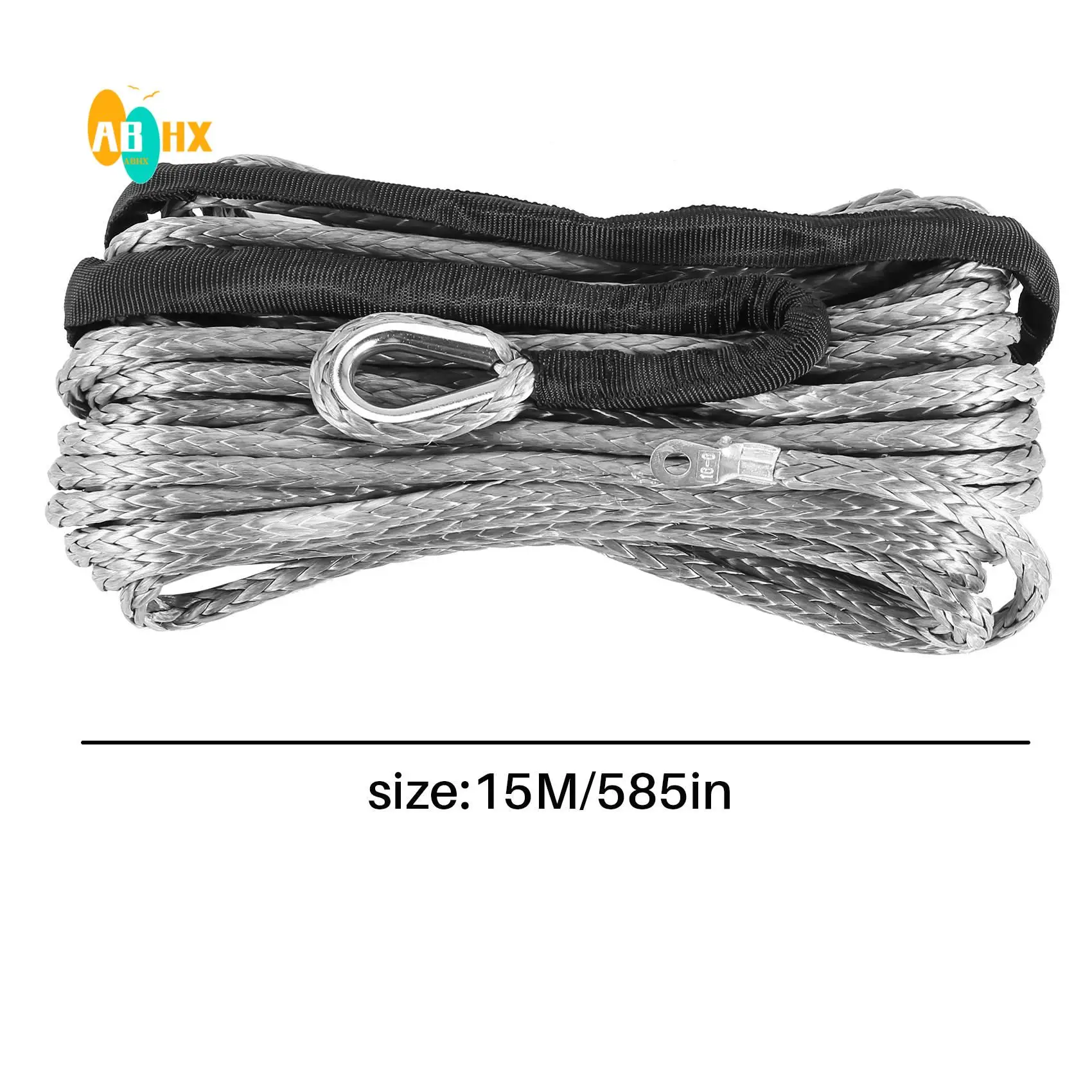 

ABHX-Synthetic Winch Rope, 1/4 X 50Ft Synthetic Winch Rope Line Cable For ATV UTV SUV Truck Boat Winch