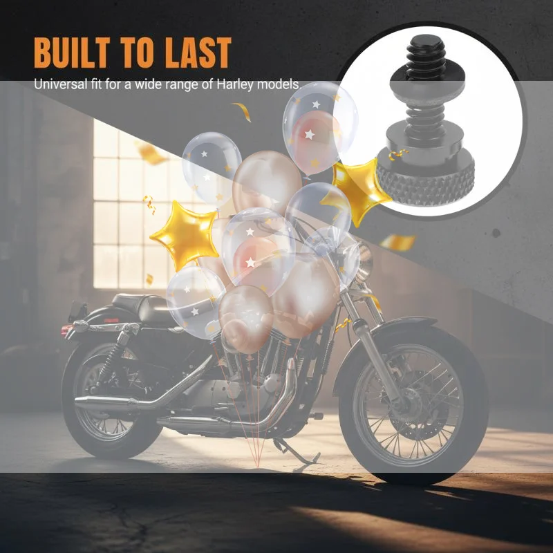 Carbon Steel Motorcycle Rear Seat Bolt Nut Kit 6mm 1Pack Durable Mounting Screw for Motorbike Modification Accessories