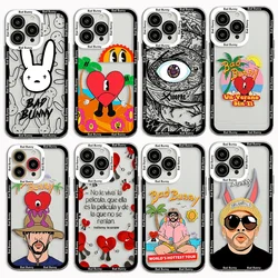 Yo Perreo Sola Bad Bunny Maluma Phone Case For iPhone 16 15 14 13 12 11 Mini Pro Max X XR XSMax 7 8 Plus SE20 Transparent Cover