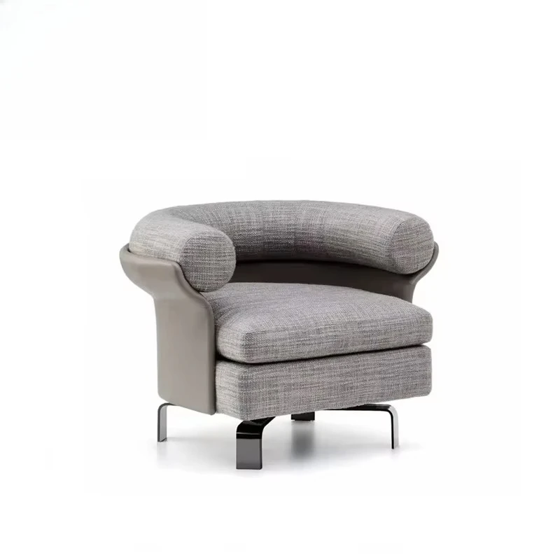 Modern Wabi-sabi Single Sofa Fabric Lounge Leisure Chair for Park Foldable Revolving for Living Room Bedroom Hotel Apartment
