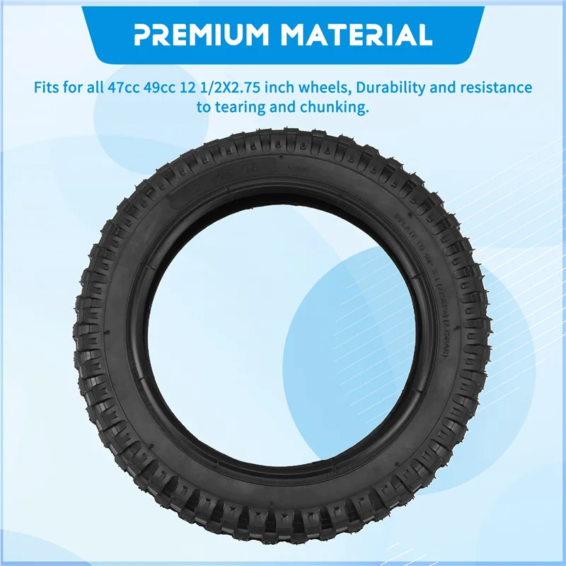 

Надежный мотоцикл 12 1/2X2,75 шина внутренняя + внешняя шина для 47CC 49CC грязевой питбайк мотоцикл велосипед