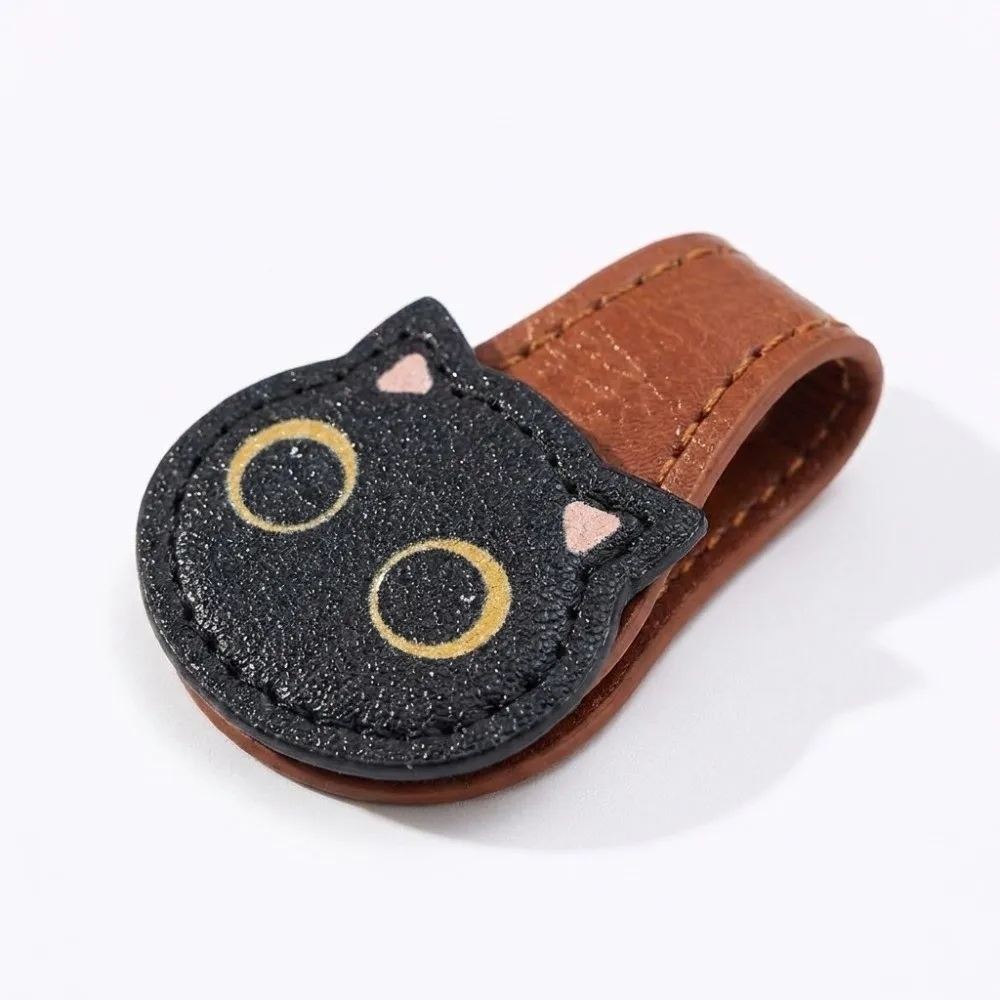 Cute PU Magnetic Page Clip Cat Head Creative Reading Page Divider Cat Paw Magnetic Bookmark Book Marking
