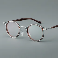 54227 Retro Steam Punk Metal Glasses Frames Men Optical Prescription Eyewear Anti Blue Light Computer Eyeglasses