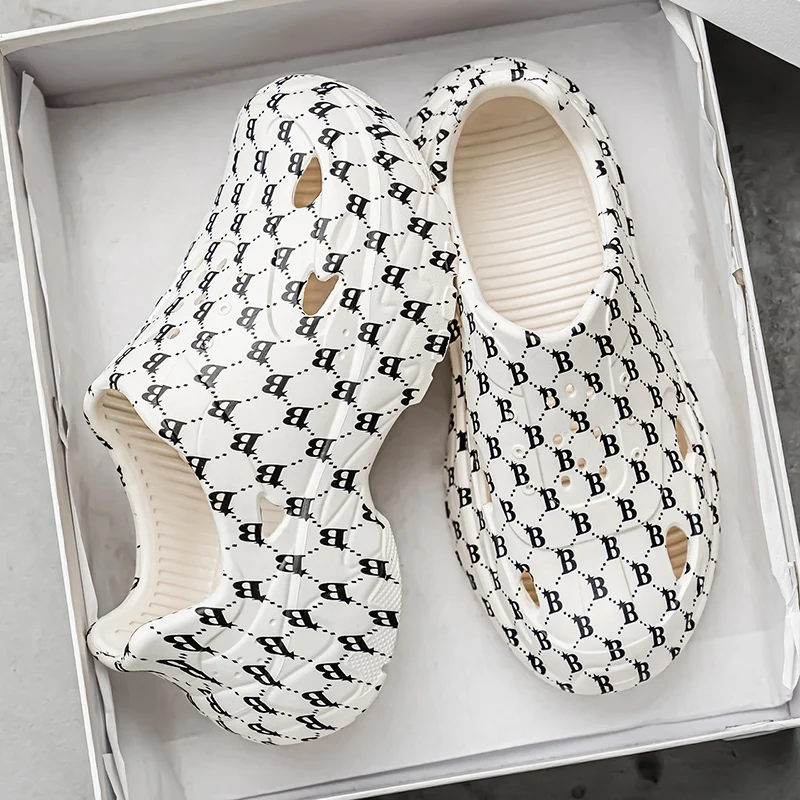 

Летние тапочки размера плюс 43, 44, женские и мужские дизайнерские тапочки на платформе с увеличенной высотой, модные повседневные пляжные шлепанцы с интеграцией из ЭВА