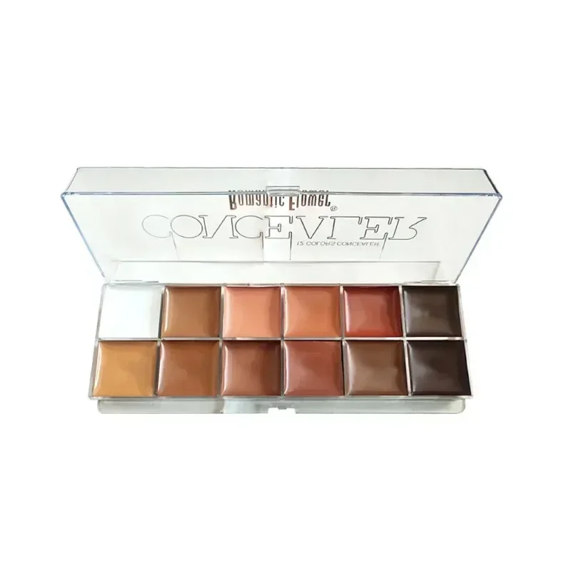 12 สีคอนซีลเลอร์ Palette Nude Contour คอนซีลเลอร์ผิวกันน้ํา Full Coverage Foundation แต่งหน้า Face Foundation