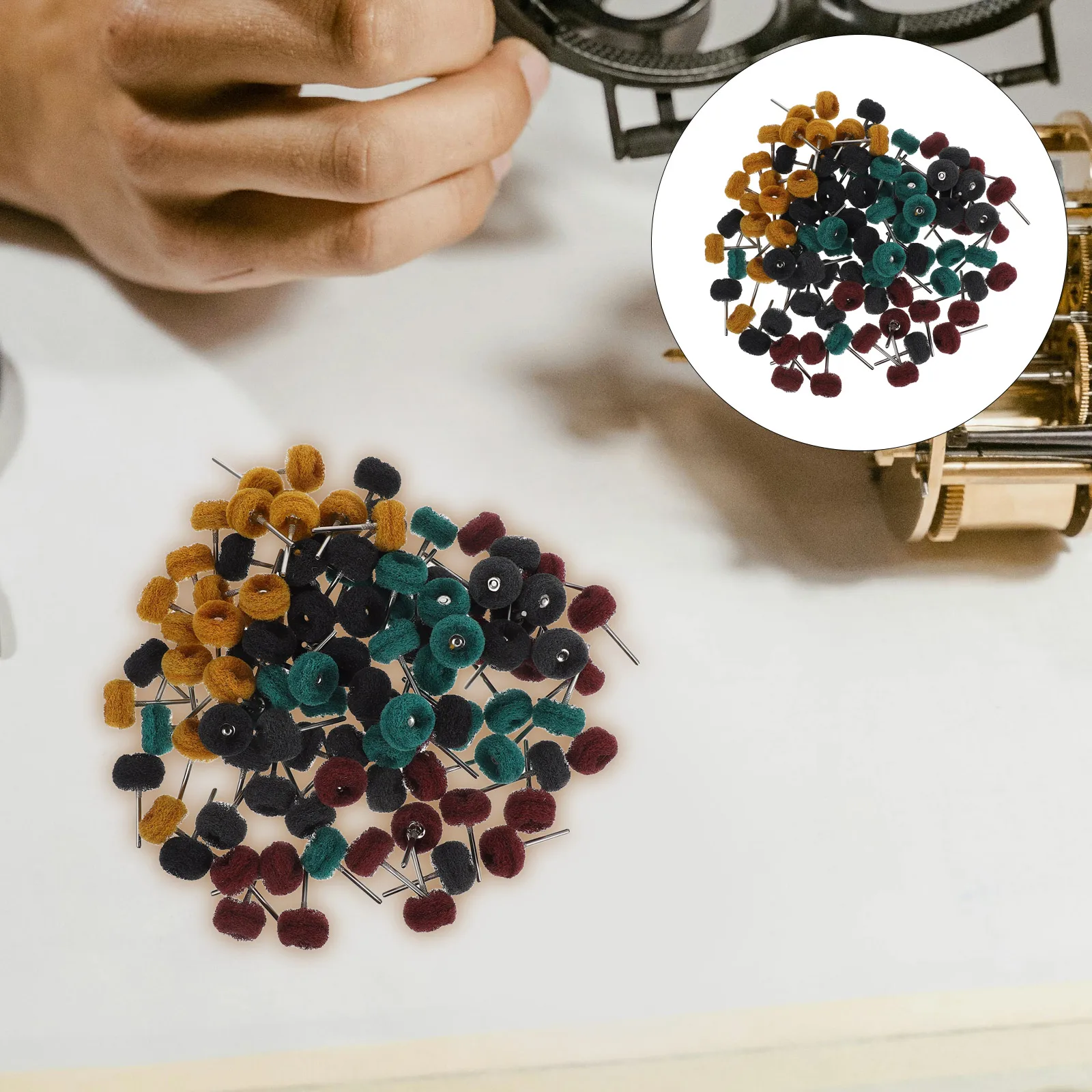 

100pcs Grinding Discs For Rotary Tools Polishing Wheel Set Various Grits Repair Buffing Wheels Compatible With Power