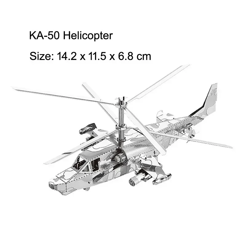 3D Metall Puzzles Militär J-20 J-10B SU-34 KA-50 Kämpfer UFO RAH-66 Hubschrauber DIY Handgemachte Montieren Modell Puzzles