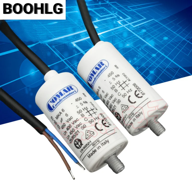 

1PCS 6uF 450VAC COMAR MKA6-450 fan motor operation starting capacitor