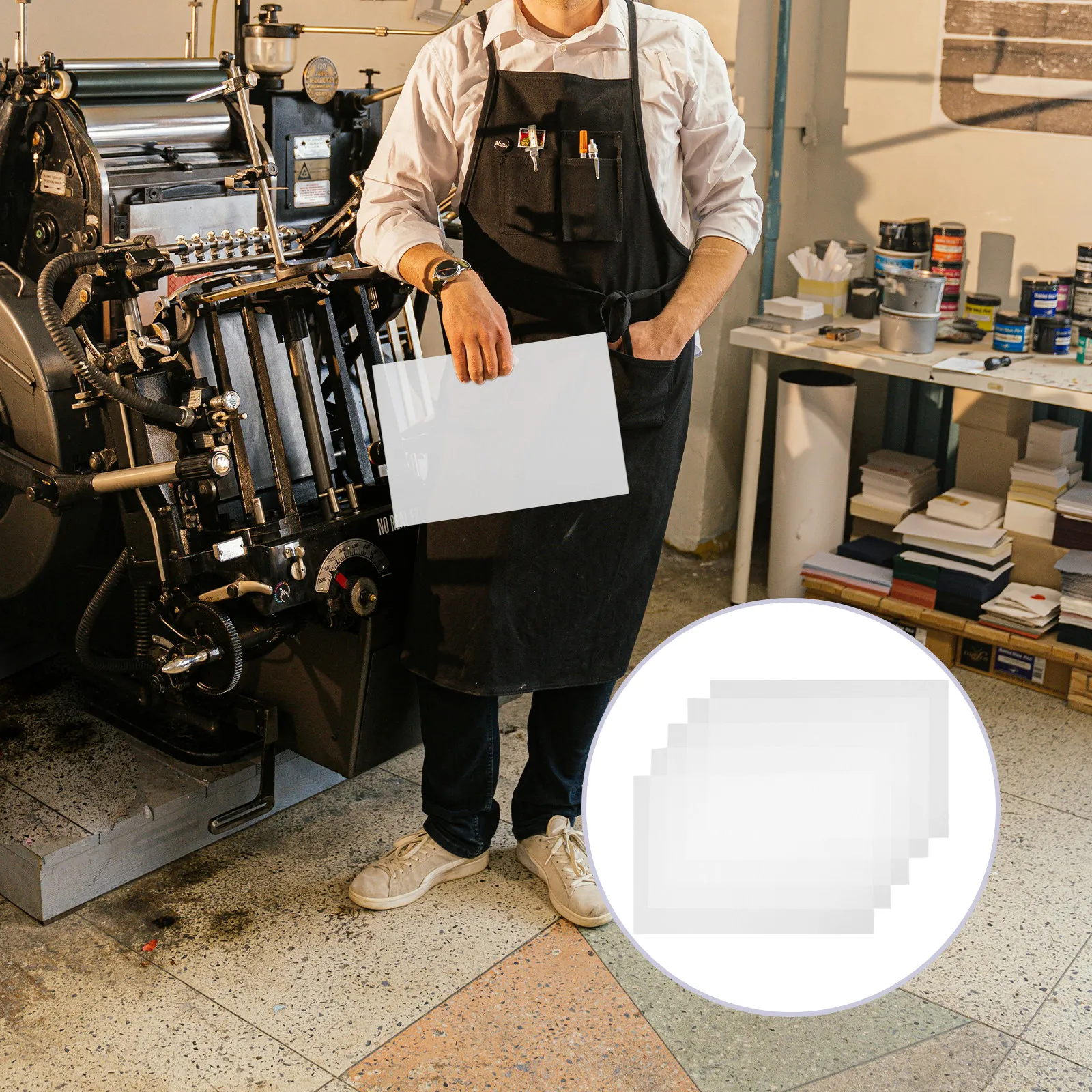 

20Pcs Heat Transfer Paper Double Sided Matte Finish Compatible with Dtf White Ink for Cotton Polyester DIY T-Shirts Bags Crafts