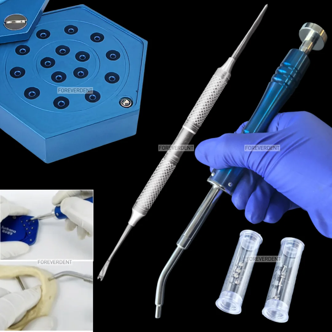 Picture 3: 13pcs GBR Bone TAC Automatic Gun Tacker Gun Tack Blue Case Membrane Guide MCTBIO Type Regeneration Tacks Pins