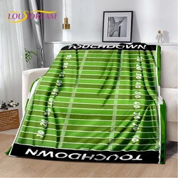 2025 Rugby Field Rugby American Football Cartoon Soft Blanket,Soft Throw Blanket for Home Bedroom Bed Sofa Travel Cover Child