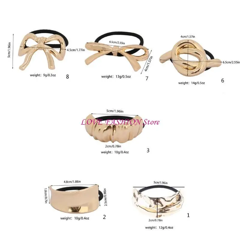 Metal Hair Ties Ponytail Cuffs for Women and Girls Fashionable Hair Accessories Y166