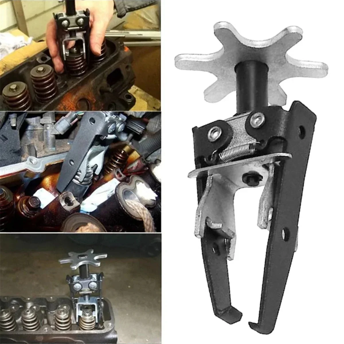 Universal Engine Overhead Valve Spring Compressor Valve Remover Installer Tool Valve Spring Keeper Tool