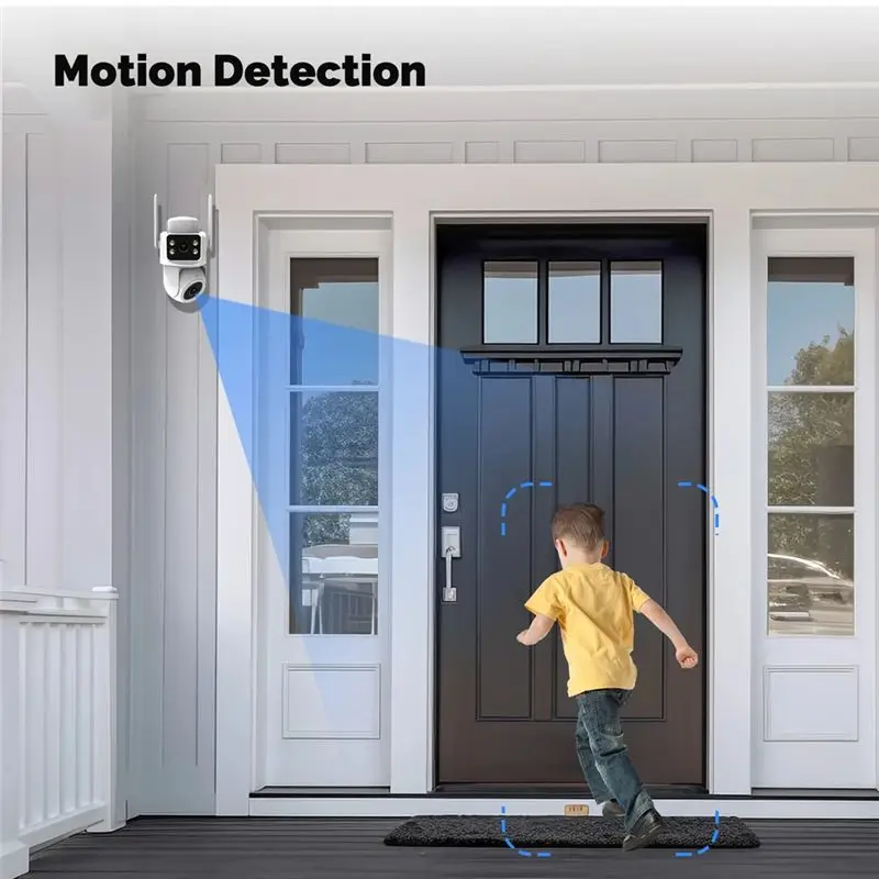 كاميرا Tuya Wifi الذكية في الهواء الطلق 8MP الأمن شاشة مزدوجة 2.4G/5G IP65 مقاوم للماء الصوت السيارات المسار كشف الحركة