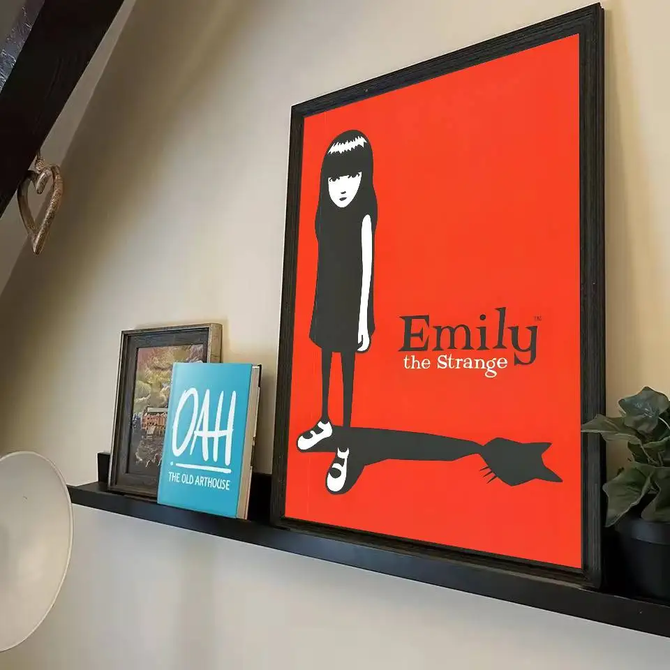 ملصق E-Emily الغريب ذاتي اللصق ملصق ورقي مقاوم للماء لديكور جدران غرفة النوم في القهوة