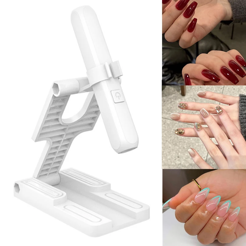 Suporte de lâmpada para arte em unhas, suporte portátil uv led mini máquina secadora, suporte de fototerapia, salão de beleza, ferramentas de design de manicure diy