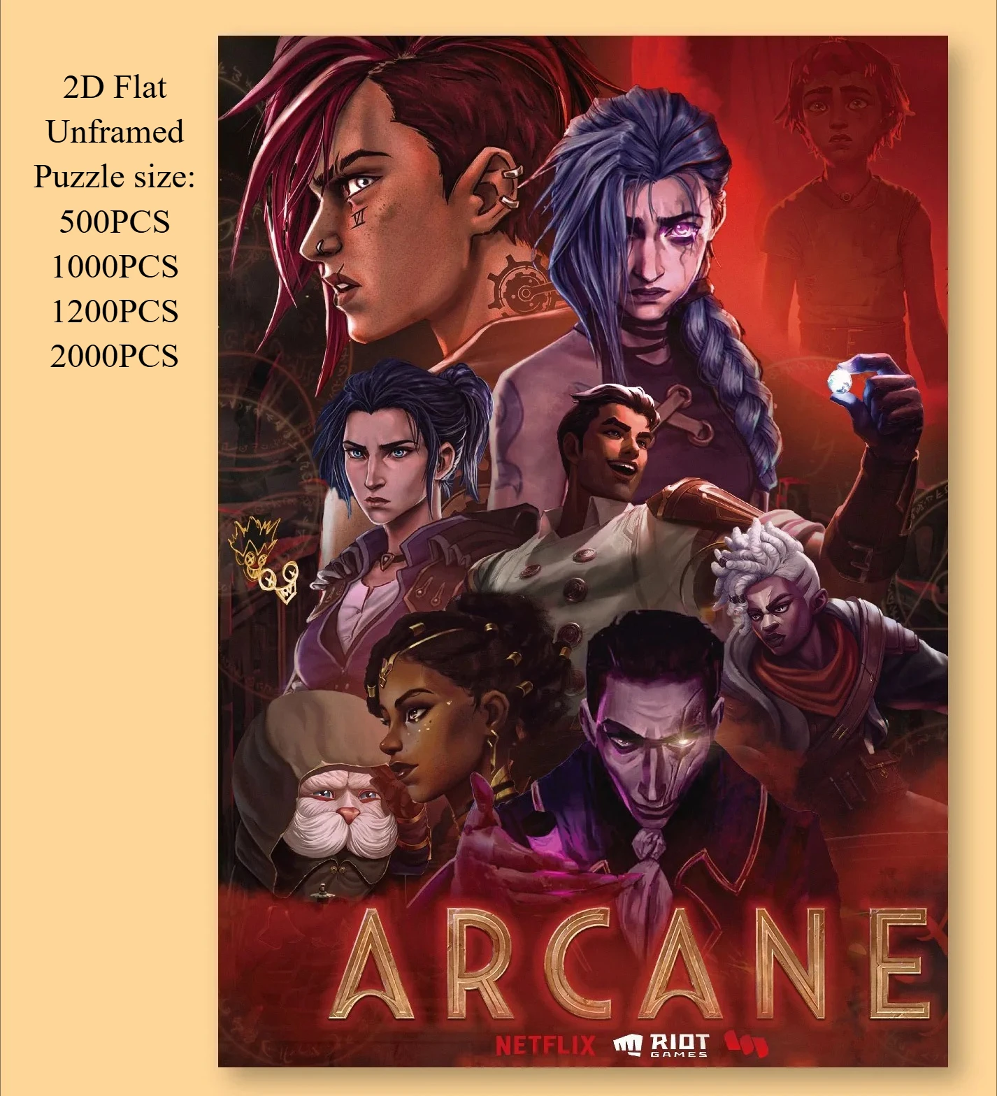 

Пазл из 500 деталей Jinx Vi Game, развивающая игрушка для детей, детские игры, рождественский подарок