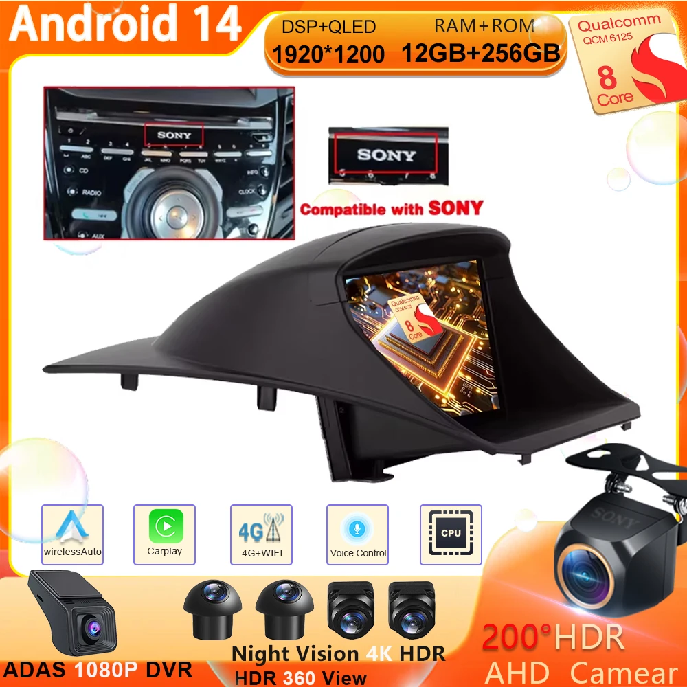 Para Ford Fiesta Mk 6 2008-2019 Car Radio Carplay Android Multimedia Video Player tela sensível ao toque Auto stereo Navegação No 2 din