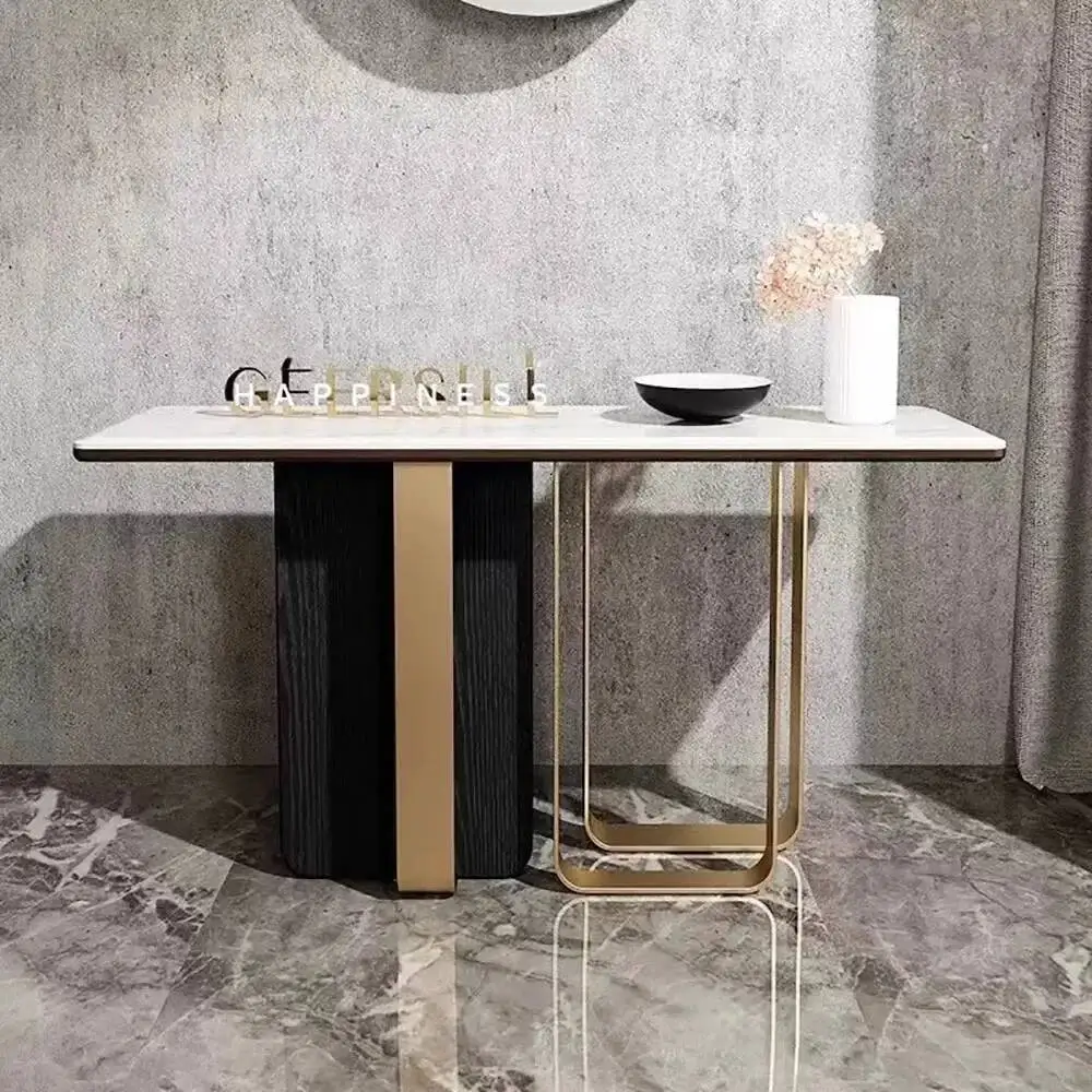 

Midcentry Hallway Comfortable Economic Elegent Console Table Nordic Modern Lobby Marble Luxury Entrance Living Room Furniture
