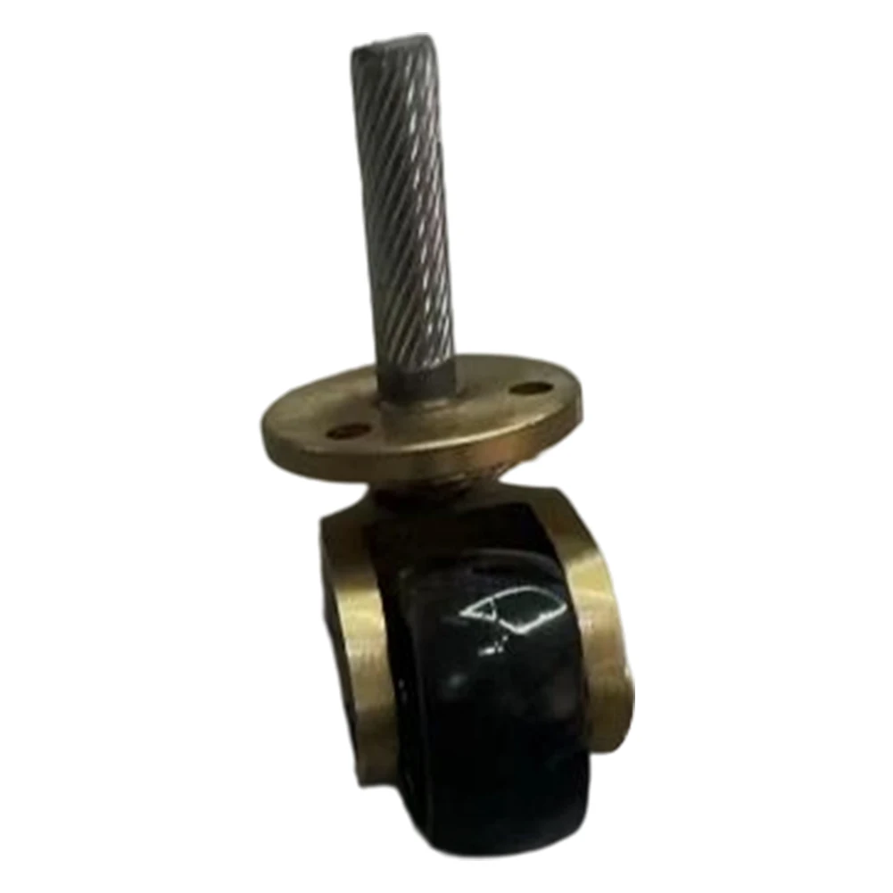 For Living Room Brass Caster Sofa Wheels 360 Rotating Silent Bearing Solid Brass Construction Brushed Finish Top Plate Mount