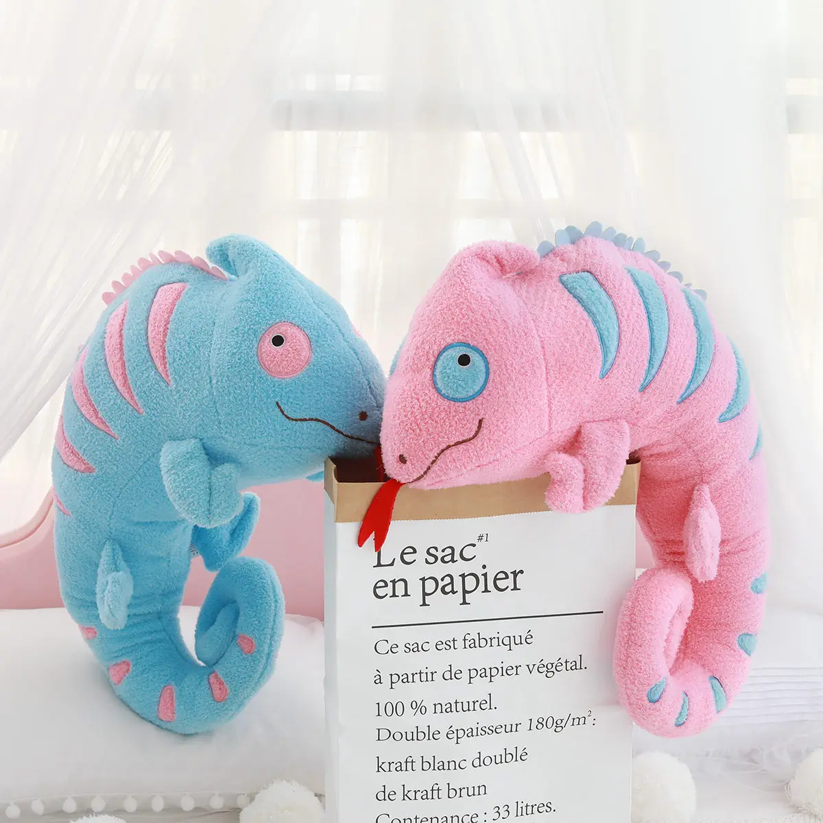 2023 Hot 12cm Cartoon Reptiles Lizard Chameleon Plush Toys Pendant Cartoon Animal Doll Keychain For Kids Birthday Gifts