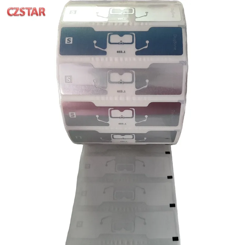 Czstar 100pcs excellent performance Smartrac DogBone RFID uhf tag M750 Impinj R6 long range RFID uhf tag sticker Wet Inlay