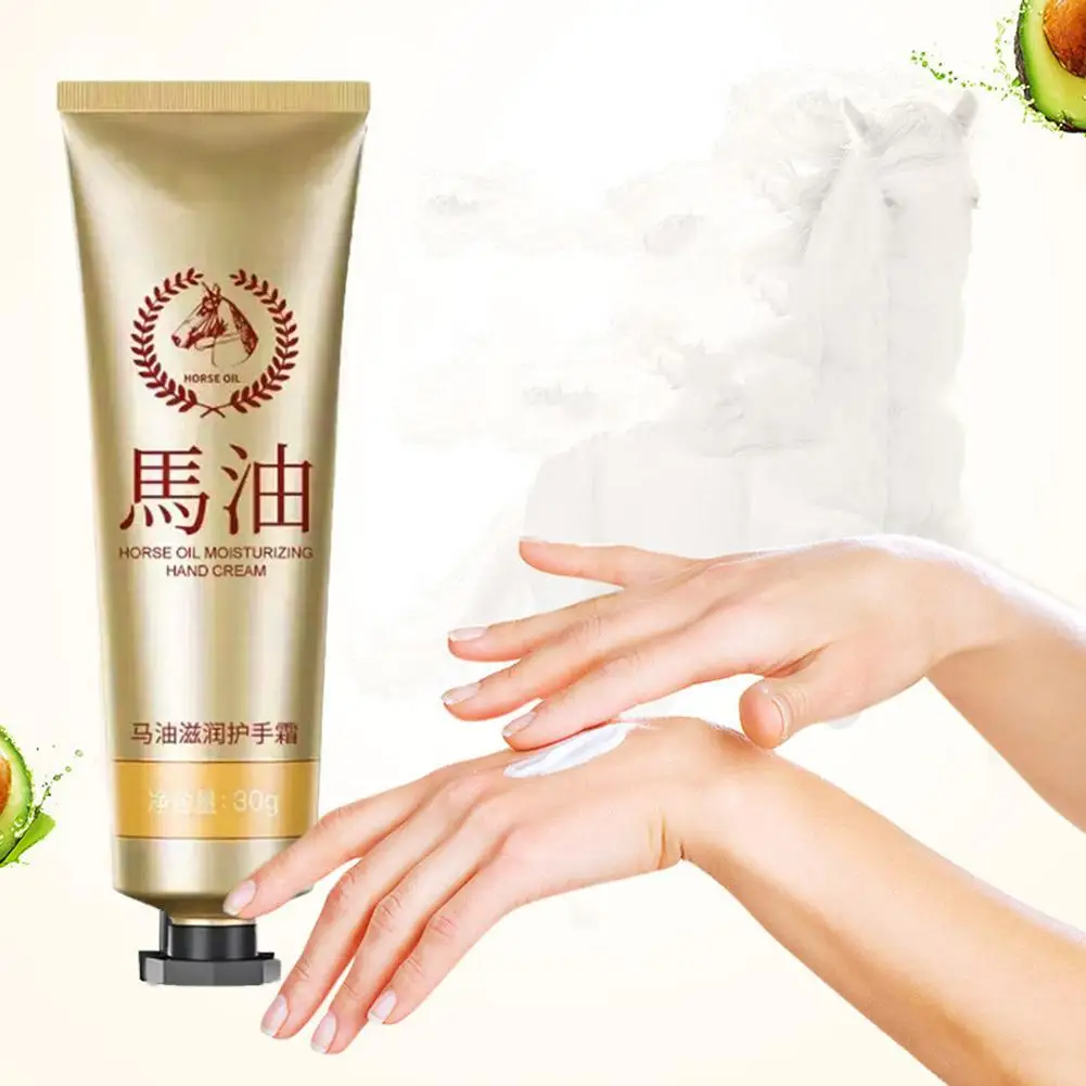 1pc Moisturizing Horse Oil Hand Cream Preventing Dryness Hand Nourishing Hydrating Anti-Cracking Hand Care Cream