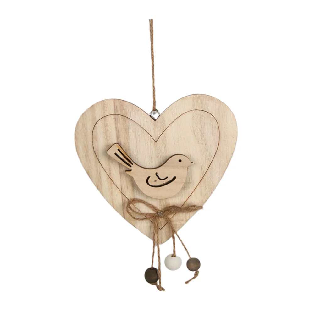 

Heart Shape Animal Decoration Wooden Pendants Hanging Crafts For Home Party Tree Wedding Diy Decor L Size