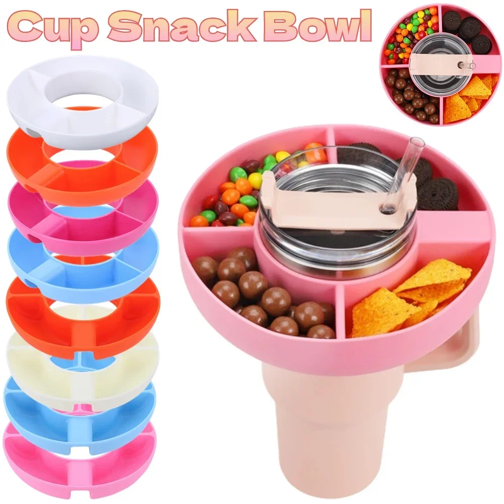 Plateau à collation pour gobelet Stanley H2.0 de 887 ml, bol de rangement réutilisable, avec 4 compartiments pour accessoires de tasse Stanley (blanc Plateau à collation pour gobelet Stanley H2.0 de 887 ml, bol de rangement réutilisable, avec 4 compartiments pour accessoires de tasse Stanley (blanc