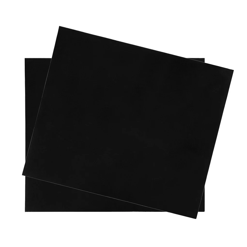 FLEOR 2pcs 20x17cm Black Acoustic Guitar Pickguard Blank Material Sheet Sticker Self-adhesive Scratch Plate