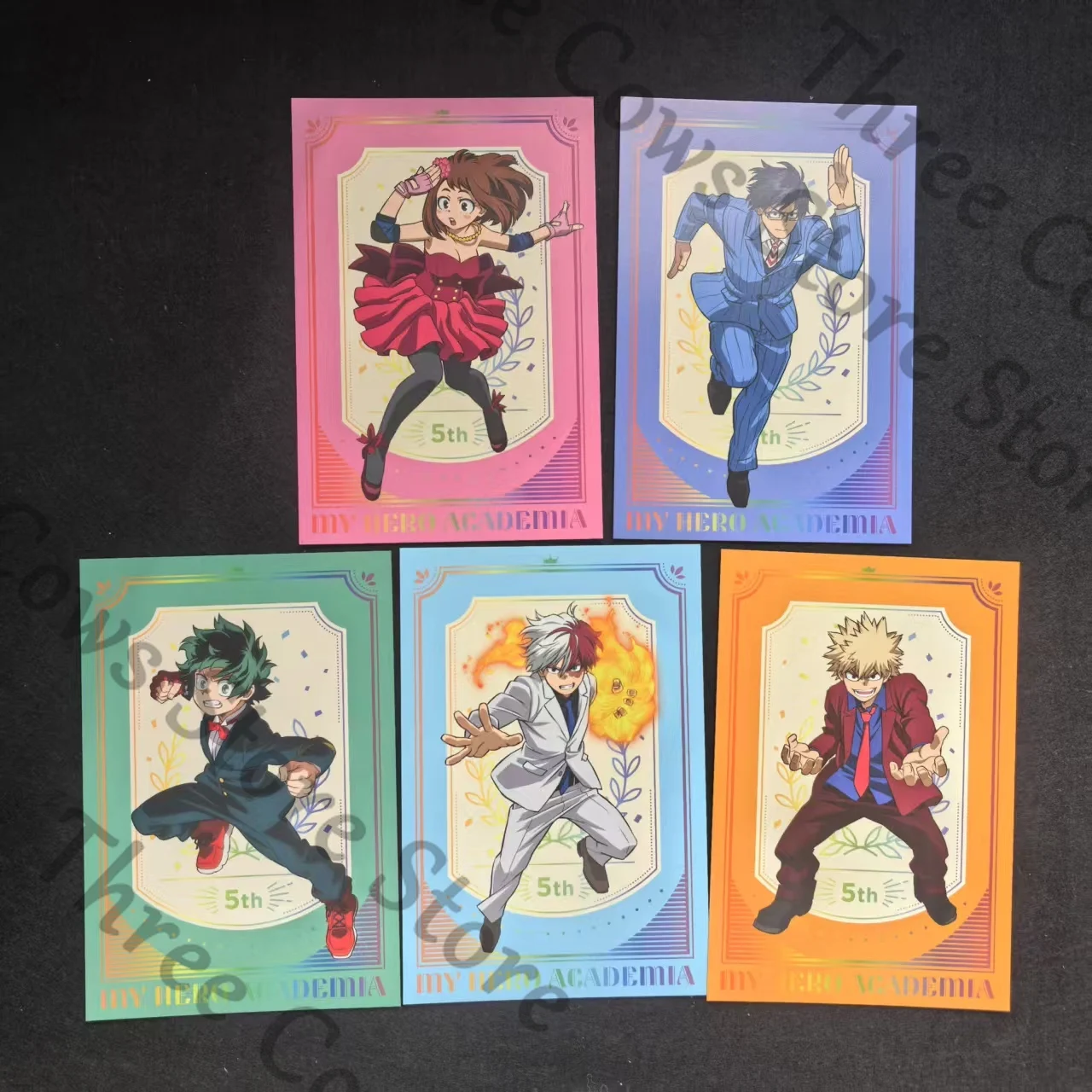 Anime My Hero Academia Iida Tenya Todoroki Shoto Midoriya Izuku Bakugou Katsuki OCHACO URARAKA Cosplay Postcard Card Mascot Gift