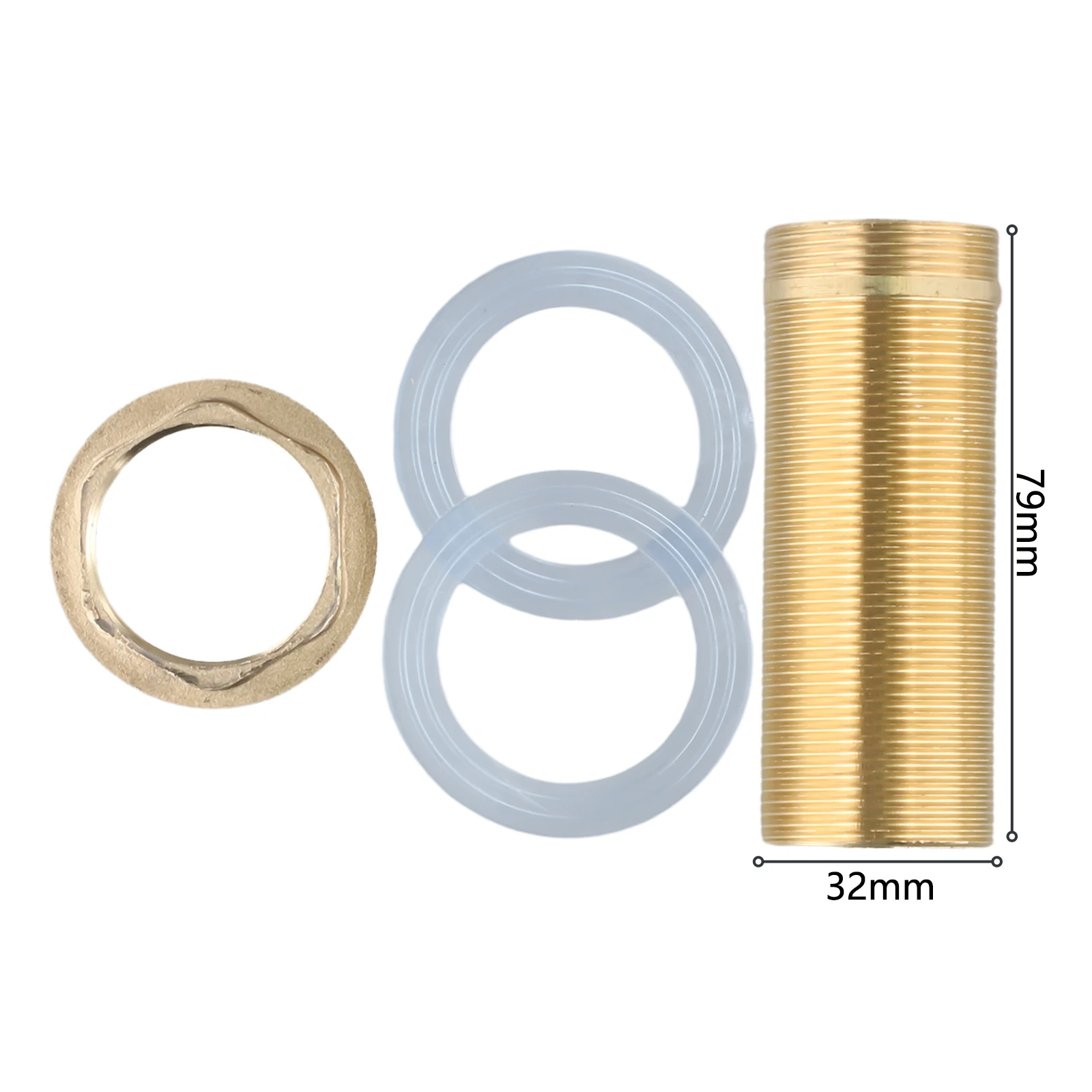 Комплект для ремонта крана смесителя для кухонной раковины, монтажные детали с резьбовой латунной трубчатой гайки, надежная и долговечная работа