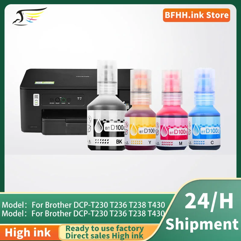 

D100 BT-D100 Refill Dye Ink Brother DCP-T230 T236 T436W T439W T536W T730W T735W T835 MFC-T930T238 T430 T435W Refill Ink Kits