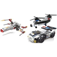 MOC Police Patrol Car Helicopter City Traffic Bus Assembly Model DIY Building Blocks Classic Creative Puzzle Toys Boy Gifts
