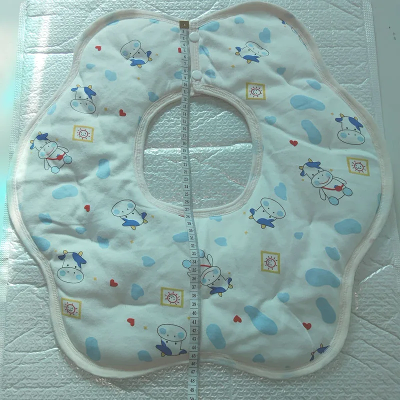 سميكة القطن الخالص ABDL الكبار لطيف الكرتون نمط مريلة سميكة البتلة المستديرة كوس DDLG لينة تغذية المرايل منشفة لعاب الأطفال ملابس التجشؤ