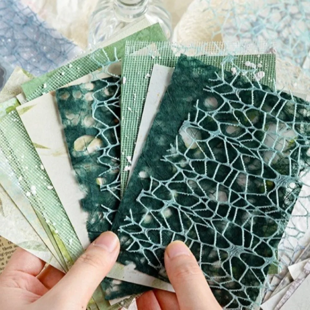26pcs Creative Decor Vintage DIY Scrapbooking Paper Retro Mixed Lace Material Paper DIY Handmade Paper Creative Stationery