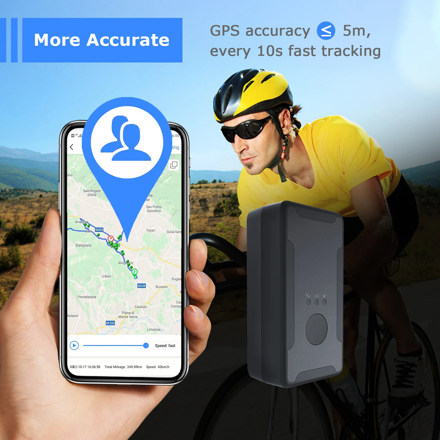 Personal 4G GPS Tracker Real-time Location for Children Elderly Car GP16 Vehicle Tracking Device Canada Mexico United States Nee