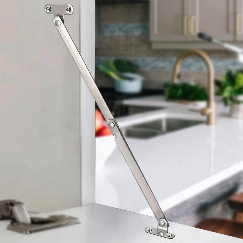 2pcs Stainless Steel Cabinet Cupboard Furniture Doors Close Lift Up Stay Support Hinge Folding 180° Kitchen furniture hardware